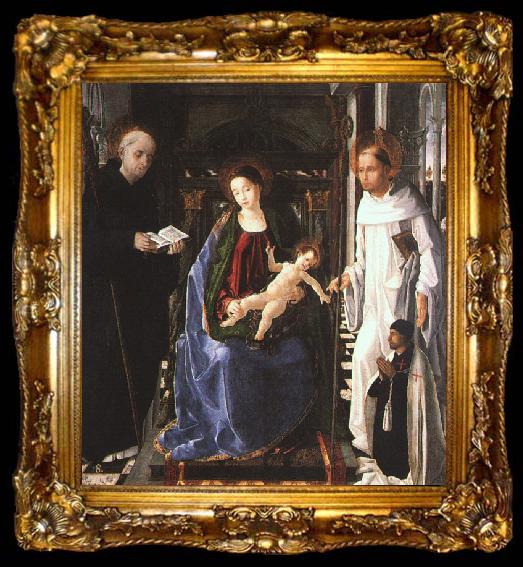 framed  Pablo de San Leocadio The Virgin with a Knight of Montesa, ta009-2